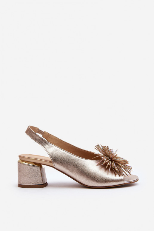 Sieviešu basenes ar ornamentiem Laura Messi 2719 Zelta krāsas Sieviešu basenes ar ornamentiem Laura Messi 2719 Zelta krāsas