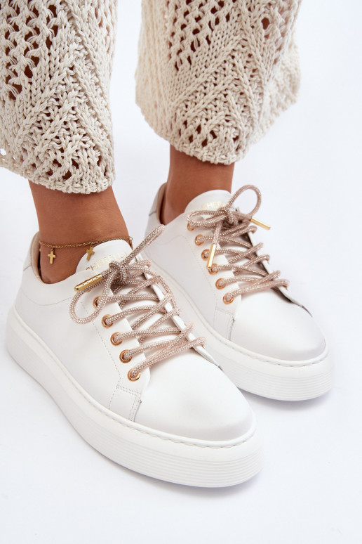 Āda Sieviešu sporta apavi CheBello 4362 baltas krāsas Āda Sieviešu sporta apavi CheBello 4362 baltas krāsas