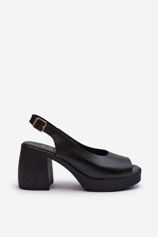 Zazoo 40376 Sieviešu basenes Uz masīviem papēžiem melnas krāsas Zazoo 40376 Sieviešu basenes Uz masīviem papēžiem melnas krāsas