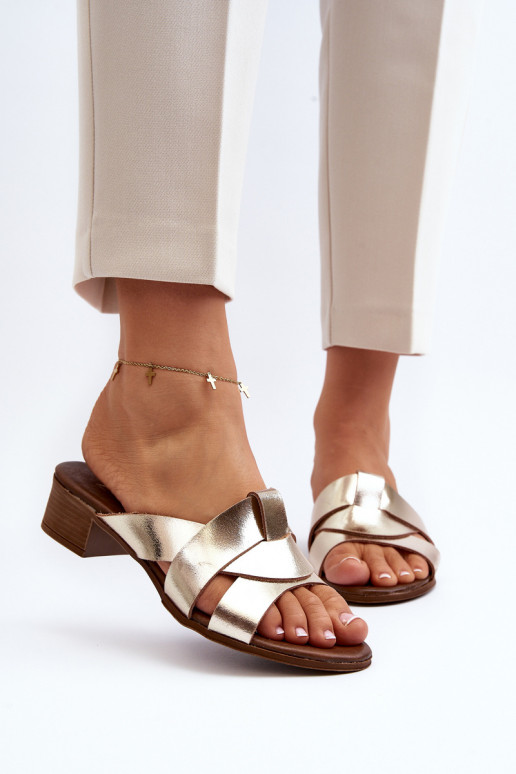 Zazoo 40236 Čibas no dabīgas ādas Sieviešu Uz Zema Papēža Zelta krāsas Zazoo 40236 Čibas no dabīgas ādas Sieviešu Uz Zema Papēža Zelta krāsas