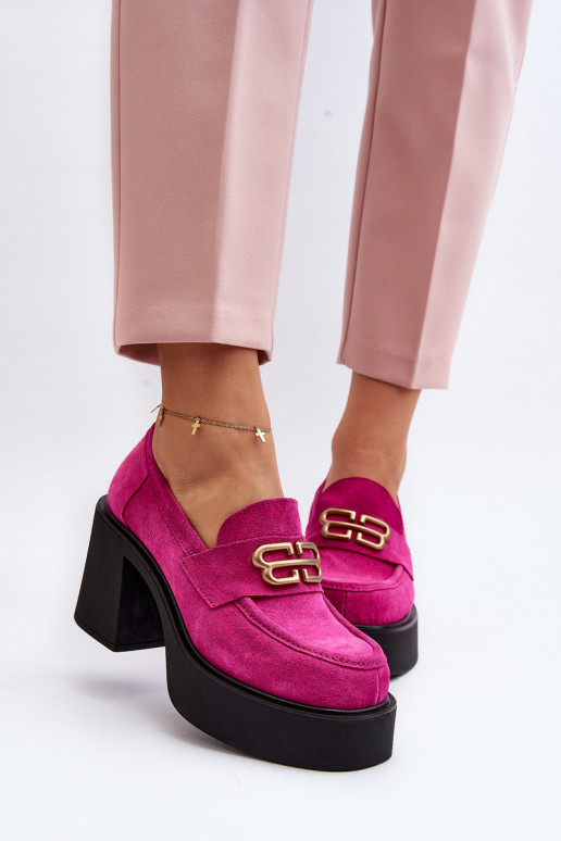 Zazoo 20170 apavi zamšādas Sieviešu ar papēdi rozā krāsas Zazoo 20170 apavi zamšādas Sieviešu ar papēdi rozā krāsas