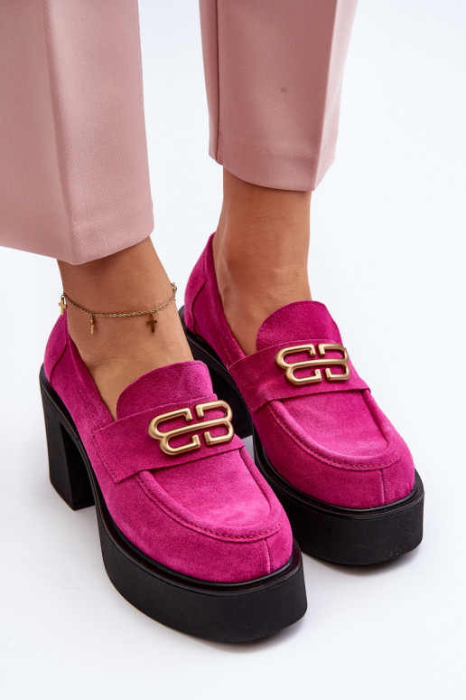 Zazoo 20170 apavi zamšādas Sieviešu ar papēdi rozā krāsas Zazoo 20170 apavi zamšādas Sieviešu ar papēdi rozā krāsas