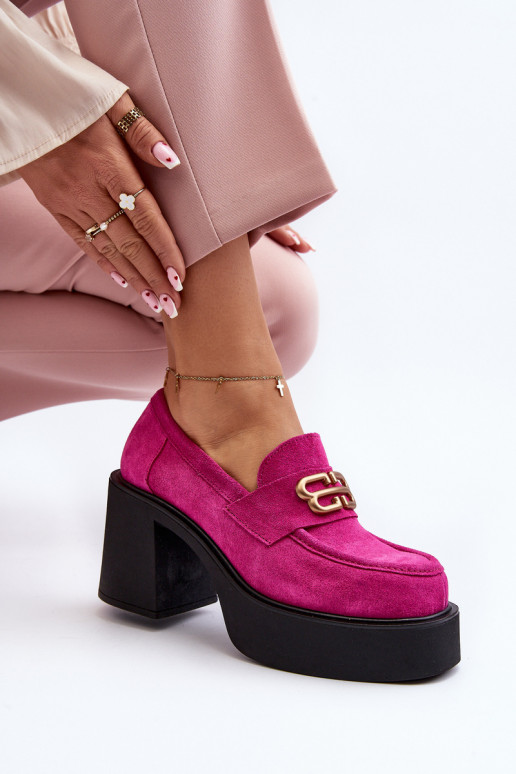 Zazoo 20170 apavi zamšādas Sieviešu ar papēdi rozā krāsas Zazoo 20170 apavi zamšādas Sieviešu ar papēdi rozā krāsas