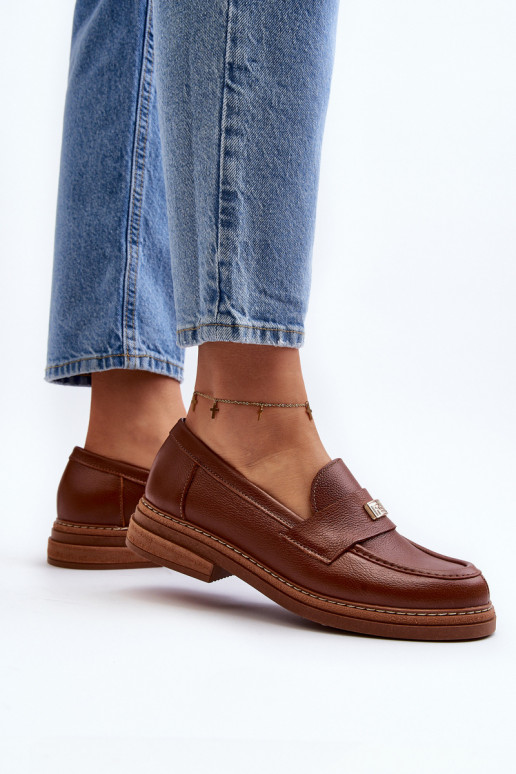 Zazoo 20165 Āda sieviešu mokasīni brūnas krāsas