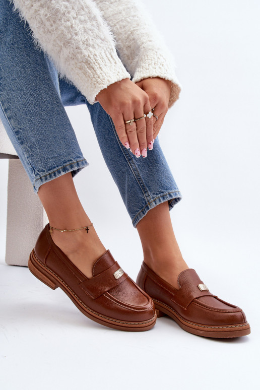 Zazoo 20165 Āda sieviešu mokasīni brūnas krāsas