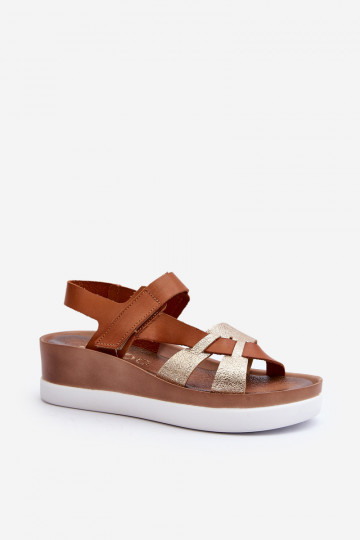 Zazoo 40397 sieviešu sandales ar platformu brūnā krāsā 2