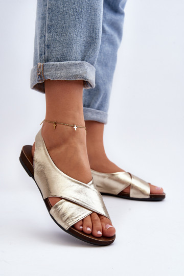 Zazoo 40407 sandales Āda Sieviešu Zelta krāsas