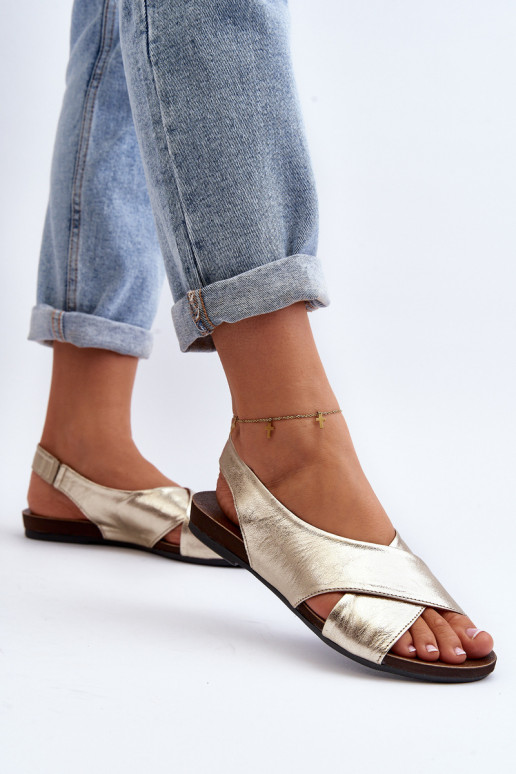 Zazoo 40407 sandales Āda Sieviešu Zelta krāsas
