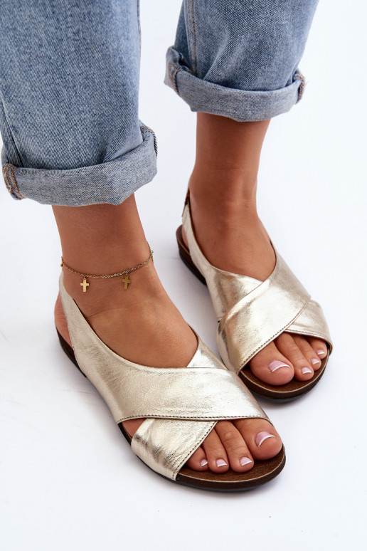 Zazoo 40407 sandales Āda Sieviešu Zelta krāsas