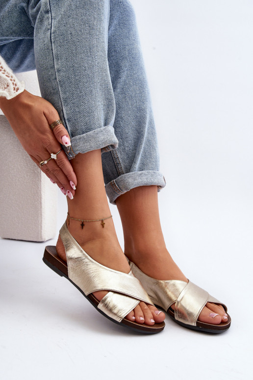 Zazoo 40407 sandales Āda Sieviešu Zelta krāsas