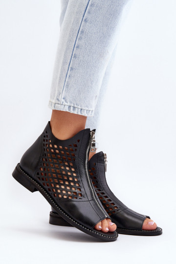 Zazoo 977/L Āda Ažūra basenes Uz pili melnas krāsas 2