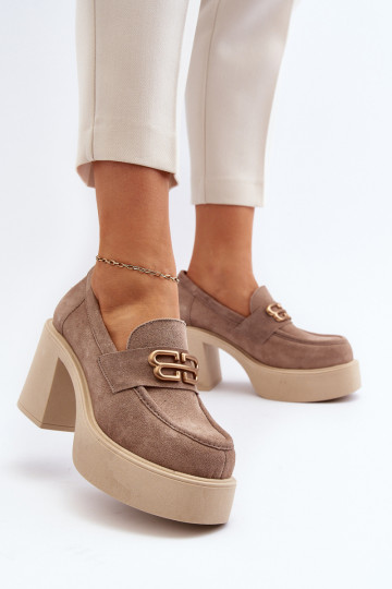 Zazoo 20170 apavi zamšādas Sieviešu ar papēdi smilšu krāsas