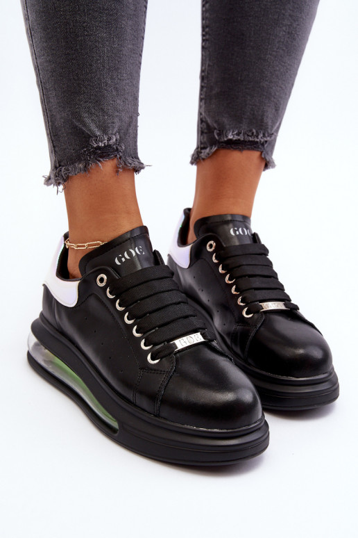 Sneakers modeļa apavi Sieviešu Āda GOE NN2N4030 melnas krāsas Sneakers modeļa apavi Sieviešu Āda GOE NN2N4030 melnas krāsas