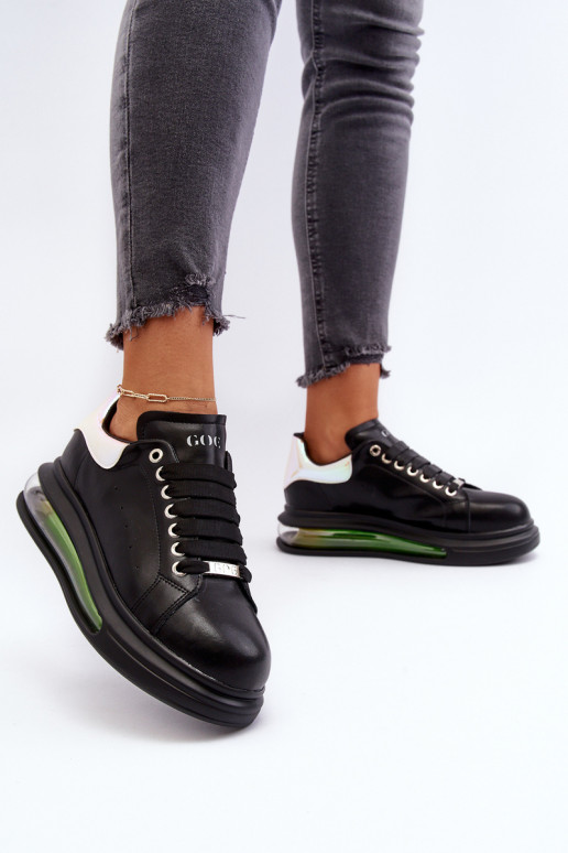 Sneakers modeļa apavi Sieviešu Āda GOE NN2N4030 melnas krāsas Sneakers modeļa apavi Sieviešu Āda GOE NN2N4030 melnas krāsas