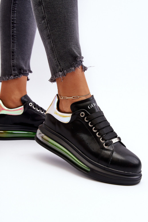 Sneakers modeļa apavi Sieviešu Āda GOE NN2N4030 melnas krāsas Sneakers modeļa apavi Sieviešu Āda GOE NN2N4030 melnas krāsas