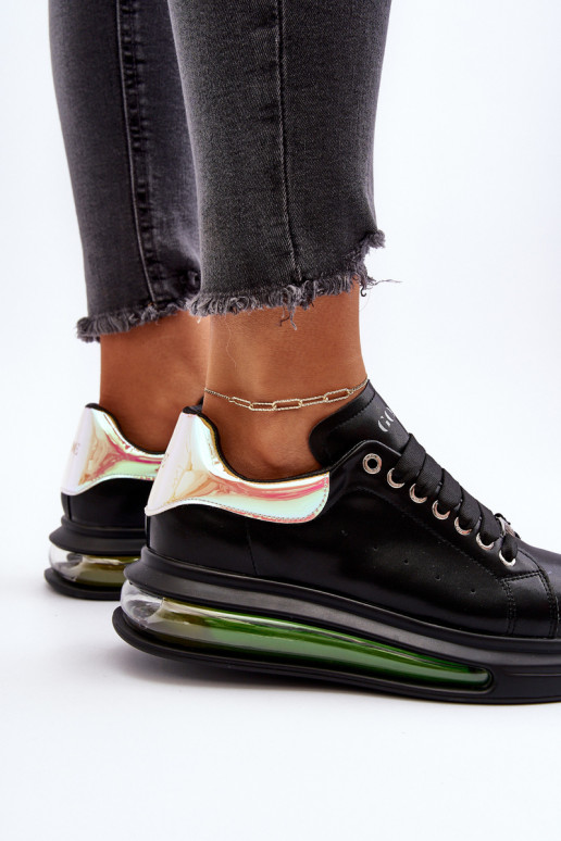 Sneakers modeļa apavi Sieviešu Āda GOE NN2N4030 melnas krāsas Sneakers modeļa apavi Sieviešu Āda GOE NN2N4030 melnas krāsas