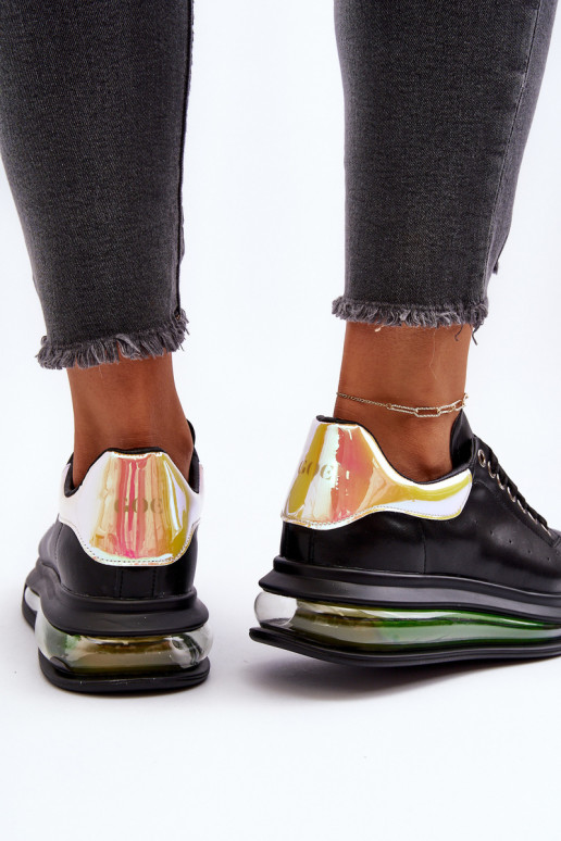 Sneakers modeļa apavi Sieviešu Āda GOE NN2N4030 melnas krāsas Sneakers modeļa apavi Sieviešu Āda GOE NN2N4030 melnas krāsas