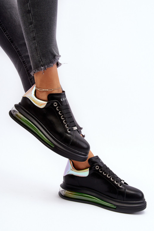 Sneakers modeļa apavi Sieviešu Āda GOE NN2N4030 melnas krāsas Sneakers modeļa apavi Sieviešu Āda GOE NN2N4030 melnas krāsas