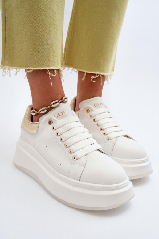 Āda Sneakers modeļa apavi Sieviešu GOE NN2N4031 baltas krāsas
