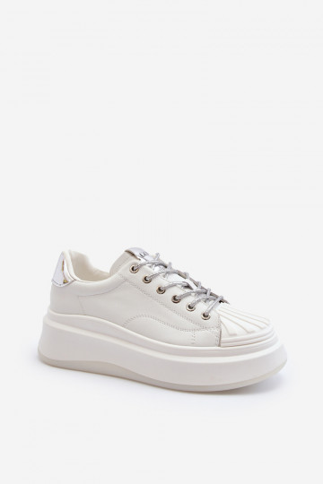 Āda Sneakers modeļa apavi Sieviešu ar platformu GOE NN2N4033 baltas krāsas 2