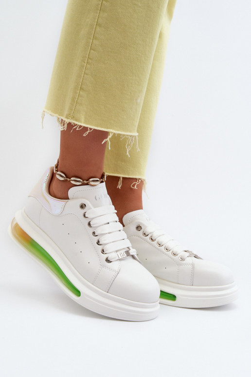 Sneakers modeļa apavi Sieviešu Āda GOE NN2N4029 baltas krāsas Sneakers modeļa apavi Sieviešu Āda GOE NN2N4029 baltas krāsas