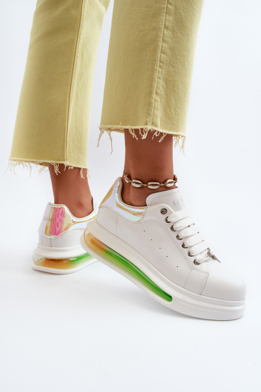 Sneakers modeļa apavi Sieviešu Āda GOE NN2N4029 baltas krāsas Sneakers modeļa apavi Sieviešu Āda GOE NN2N4029 baltas krāsas