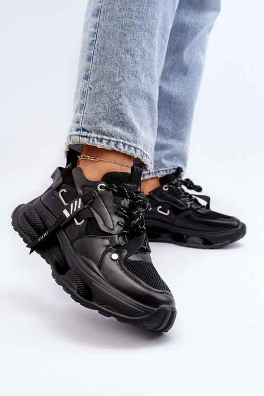 Sneakers modeļa apavi Sieviešu GOE NN2N4040 melnas krāsas Sneakers modeļa apavi Sieviešu GOE NN2N4040 melnas krāsas