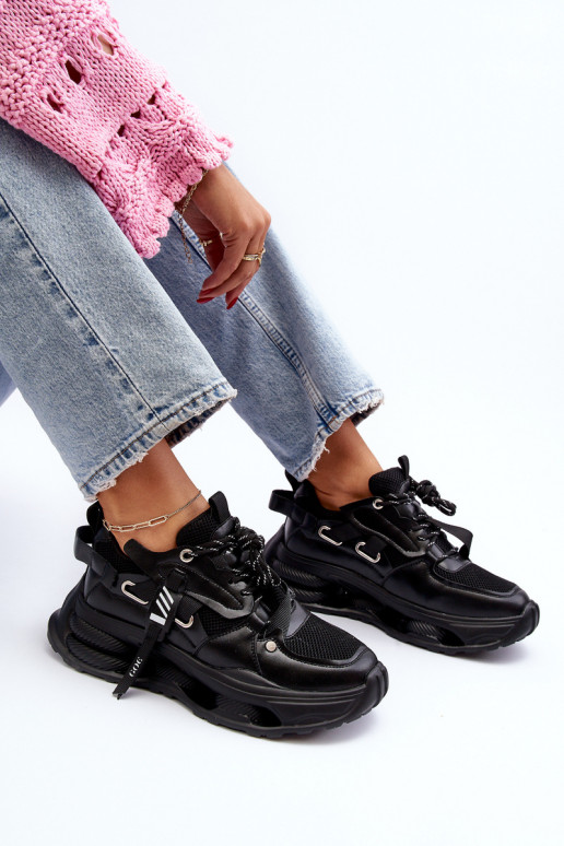 Sneakers modeļa apavi Sieviešu GOE NN2N4040 melnas krāsas Sneakers modeļa apavi Sieviešu GOE NN2N4040 melnas krāsas