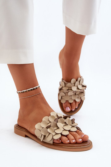 Zazoo 40381 Sieviešu Čibas no dabīgas ādas ar platiem papēžiem smilšu krāsas