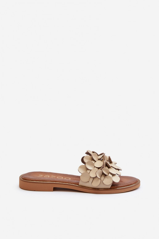 Zazoo 40381 Sieviešu Čibas no dabīgas ādas ar platiem papēžiem smilšu krāsas Zazoo 40381 Sieviešu Čibas no dabīgas ādas ar platiem papēžiem smilšu krāsas