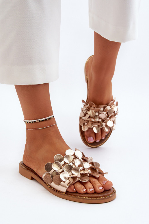 Zazoo 40381 Sieviešu Čibas no dabīgas ādas ar platiem papēžiem Zelta krāsas Zazoo 40381 Sieviešu Čibas no dabīgas ādas ar platiem papēžiem Zelta krāsas