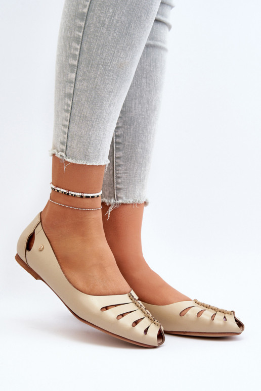 Zazoo 10009 Ērtas dabīgās ādas balerīnas Sieviešu smilšu krāsas Zazoo 10009 Ērtas dabīgās ādas balerīnas Sieviešu smilšu krāsas