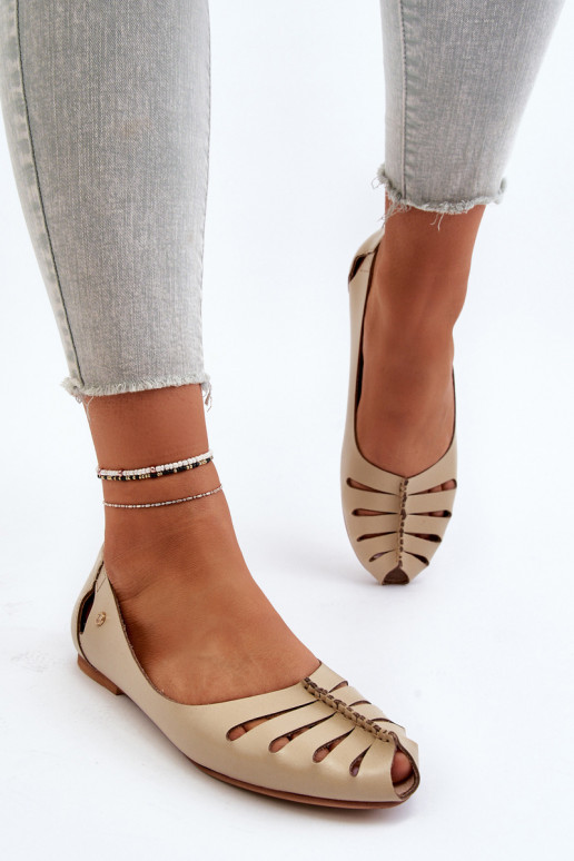 Zazoo 10009 Ērtas dabīgās ādas balerīnas Sieviešu smilšu krāsas Zazoo 10009 Ērtas dabīgās ādas balerīnas Sieviešu smilšu krāsas