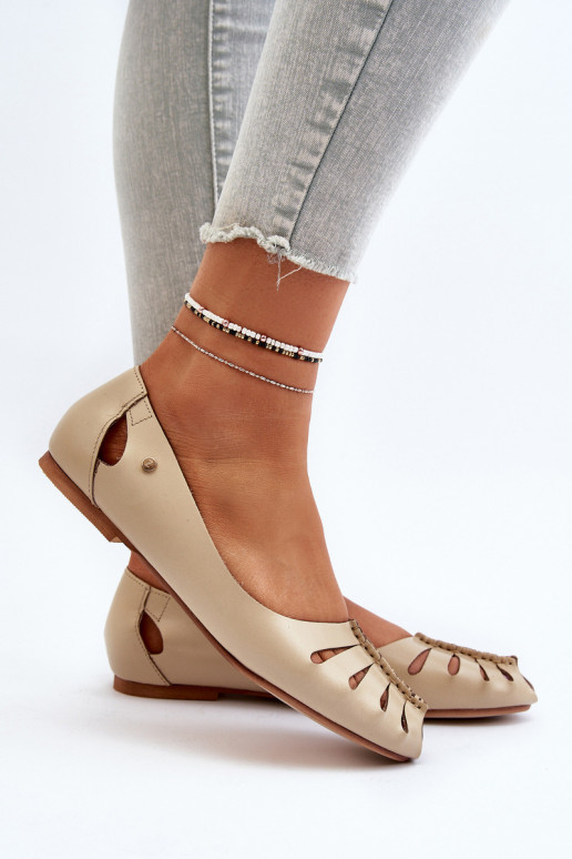 Zazoo 10009 Ērtas dabīgās ādas balerīnas Sieviešu smilšu krāsas Zazoo 10009 Ērtas dabīgās ādas balerīnas Sieviešu smilšu krāsas