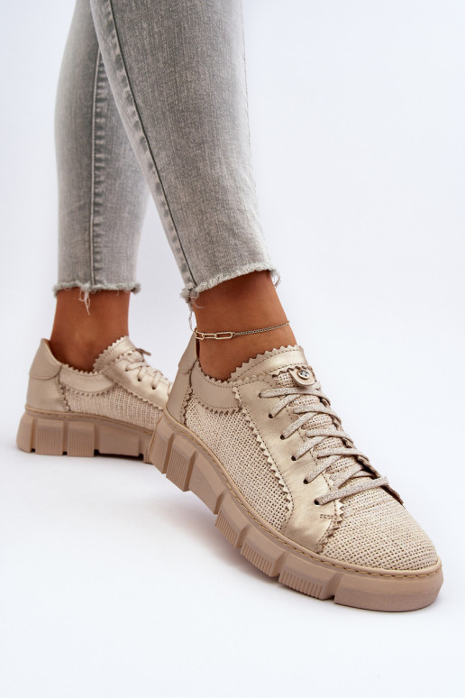 Sieviešu Āda apavi Tā irciejka 05850-22 Ziloņkaula krāsas Sieviešu Āda apavi Tā irciejka 05850-22 Ziloņkaula krāsas