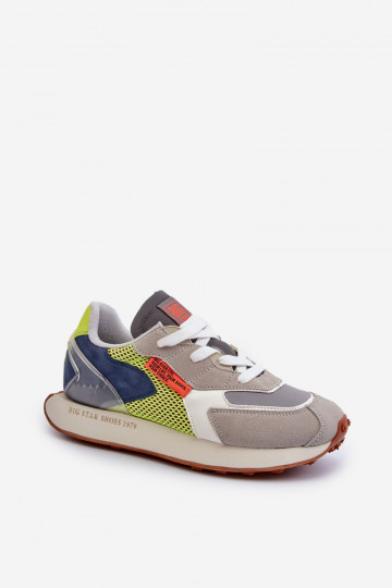 sporta apavi Sneakers modeļa apavi Vīriešiem Memory Foam System Big Star NN174344 Pelēkas krāsas