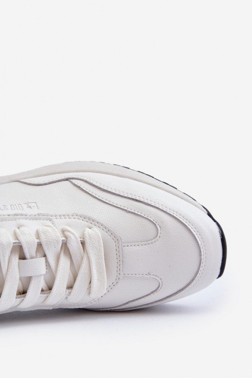 Sneakers modeļa apavi Vīriešiem Āda BIG STAR NN174288 baltas krāsas Sneakers modeļa apavi Vīriešiem Āda BIG STAR NN174288 baltas krāsas