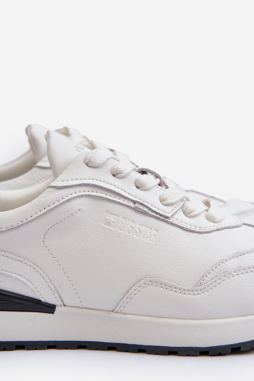 Sneakers modeļa apavi Vīriešiem Āda BIG STAR NN174288 baltas krāsas Sneakers modeļa apavi Vīriešiem Āda BIG STAR NN174288 baltas krāsas