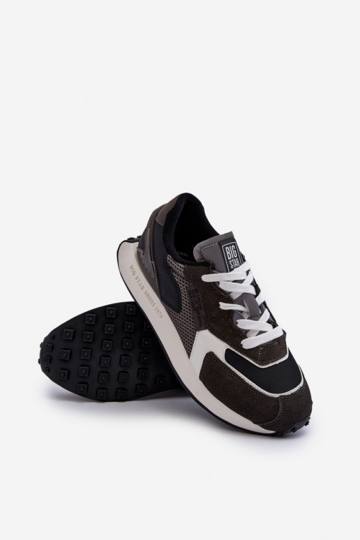 sporta apavi Sneakers modeļa apavi Vīriešiem Memory Foam System Big Star NN174347 melnas krāsas