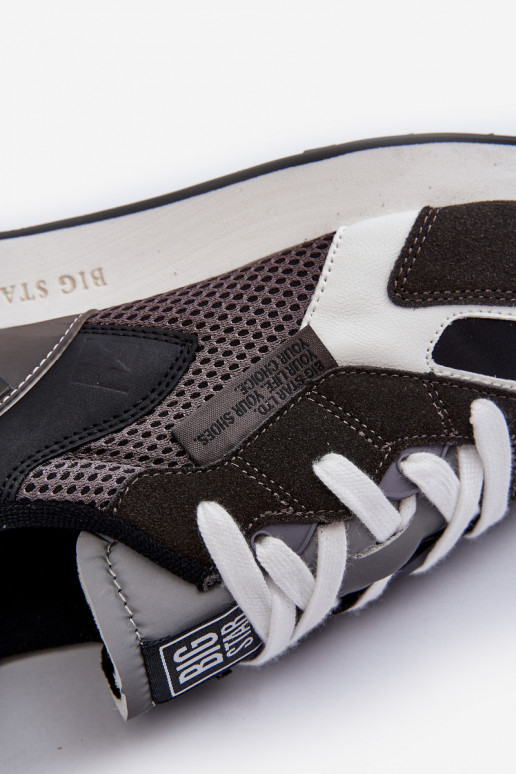 sporta apavi Sneakers modeļa apavi Vīriešiem Memory Foam System Big Star NN174347 melnas krāsas