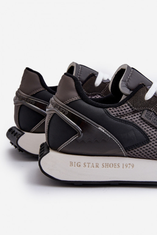 sporta apavi Sneakers modeļa apavi Vīriešiem Memory Foam System Big Star NN174347 melnas krāsas