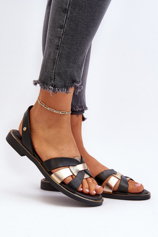 Zazoo 40382 Sieviešu basenes Āda melnas krāsas Zazoo 40382 Sieviešu basenes Āda melnas krāsas