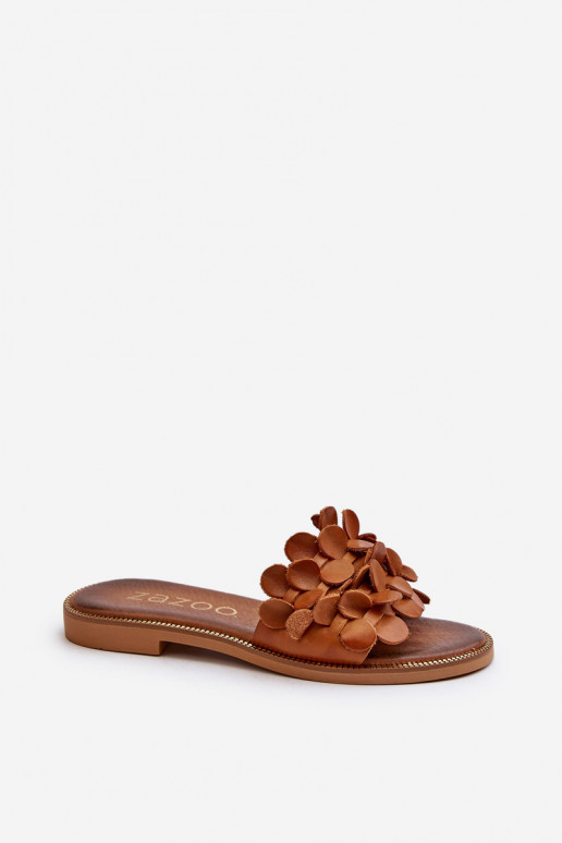 Zazoo 40381 Sieviešu Čibas no dabīgas ādas ar platiem papēžiem brūnas krāsas Zazoo 40381 Sieviešu Čibas no dabīgas ādas ar platiem papēžiem brūnas krāsas