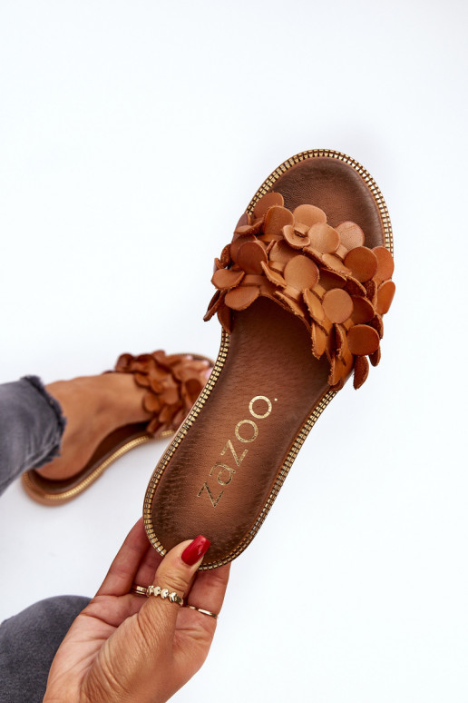 Zazoo 40381 Sieviešu Čibas no dabīgas ādas ar platiem papēžiem brūnas krāsas Zazoo 40381 Sieviešu Čibas no dabīgas ādas ar platiem papēžiem brūnas krāsas