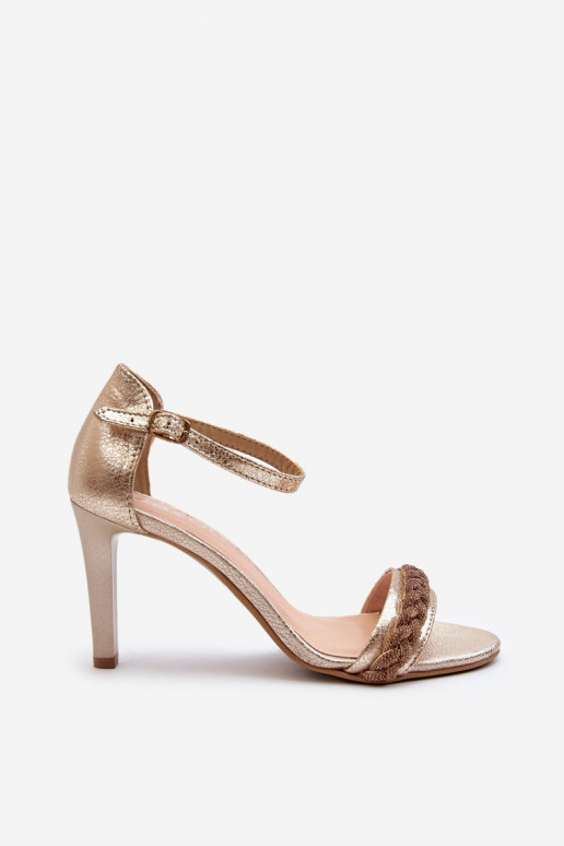 Zazoo 3328/2 Sieviešu basenes Āda ar papēdi Zelta krāsas Zazoo 3328/2 Sieviešu basenes Āda ar papēdi Zelta krāsas