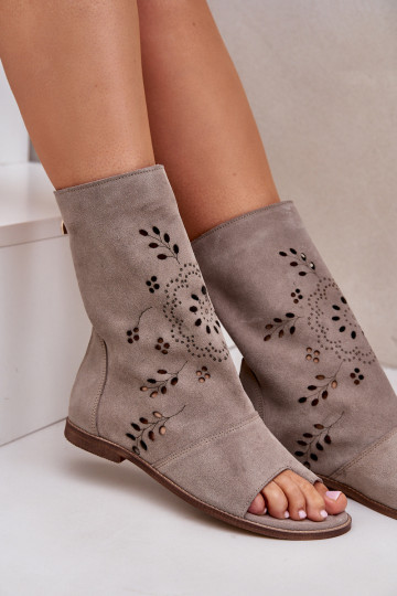 Zazoo 3437 Sieviešu Zamšādas basenes ar stulmu Uz pili smilšu krāsas 2