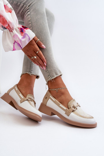 Āda Mokasīni apavi Sieviešu Tā irciejka 06493-11 Baltas-smilšu krāsas 2