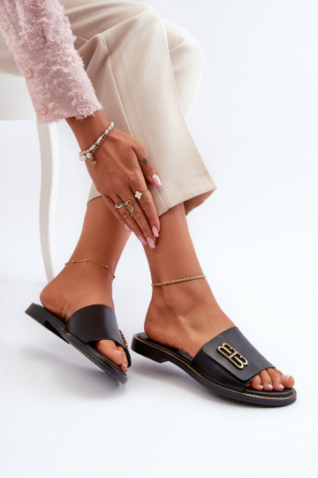 Zazoo 40384 eleganti ādas sieviešu čības melnā krāsā 2