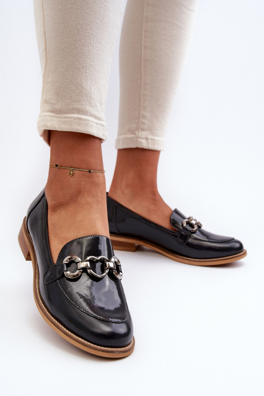 Āda Sieviešu Lakoti mokasīni Laura Messi 2760 tumši zilas krāsas Āda Sieviešu Lakoti mokasīni Laura Messi 2760 tumši zilas krāsas