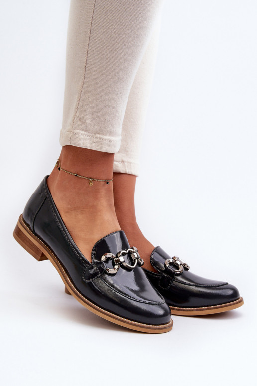 Āda Sieviešu Lakoti mokasīni Laura Messi 2760 tumši zilas krāsas Āda Sieviešu Lakoti mokasīni Laura Messi 2760 tumši zilas krāsas